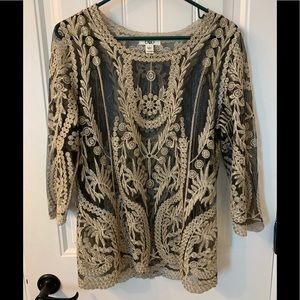 Black and gold dress shirt